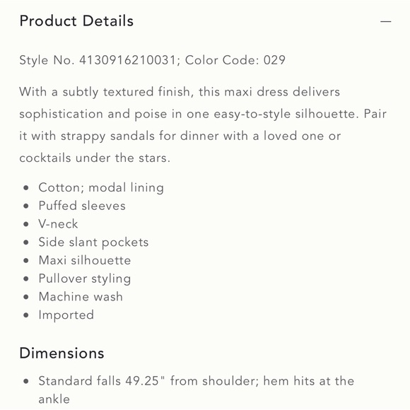 Anthropologie Blossom Maxi Dress NWT Size Medium - RARE Dress - Picture 14 of 14